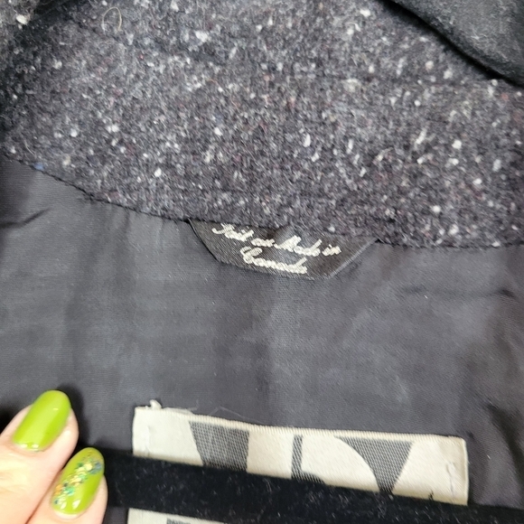 Ada Paris Vintage 1980s Fleck Wool Leather Bomber Jacket 9/10 Biker Glam Rock - Picture 14 of 17